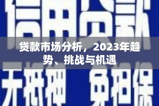 玛曲贷款市场分析，2023年趋势、挑战与机遇