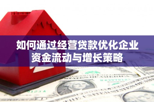 玛曲如何通过经营贷款优化企业资金流动与增长策略