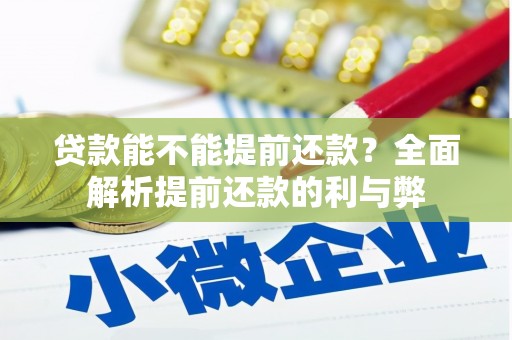 玛曲贷款能不能提前还款？全面解析提前还款的利与弊