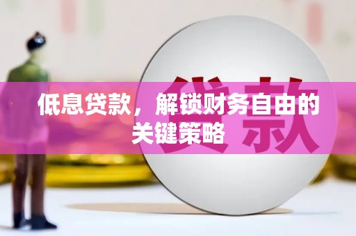 玛曲低息贷款，解锁财务自由的关键策略