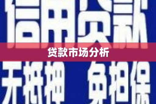 玛曲贷款市场分析