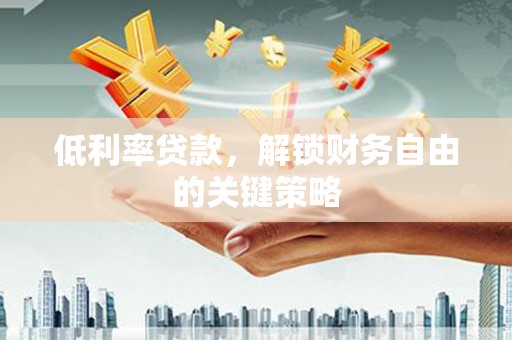 玛曲低利率贷款，解锁财务自由的关键策略