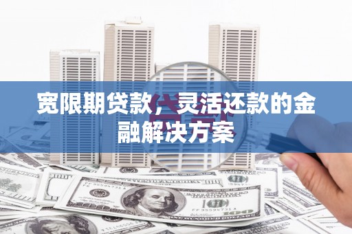 玛曲宽限期贷款，灵活还款的金融解决方案