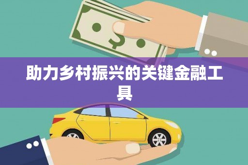 玛曲助力乡村振兴的关键金融工具