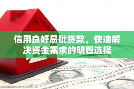 玛曲信用良好易批贷款，快速解决资金需求的明智选择