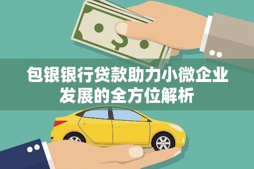 玛曲包银银行贷款助力小微企业发展的全方位解析