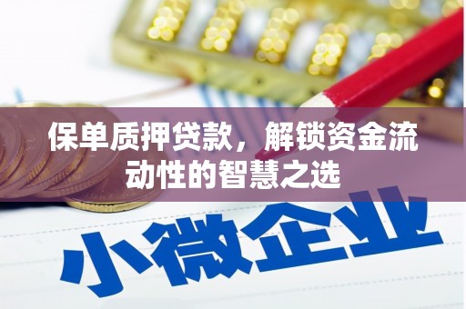 玛曲保单质押贷款，解锁资金流动性的智慧之选
