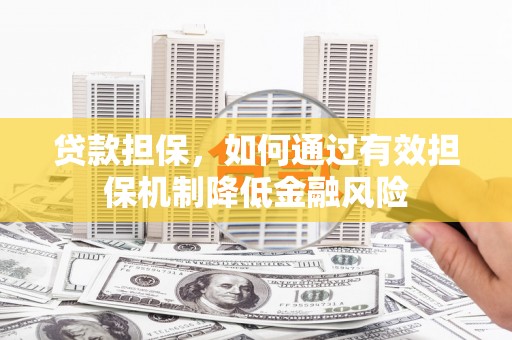 玛曲贷款担保，如何通过有效担保机制降低金融风险