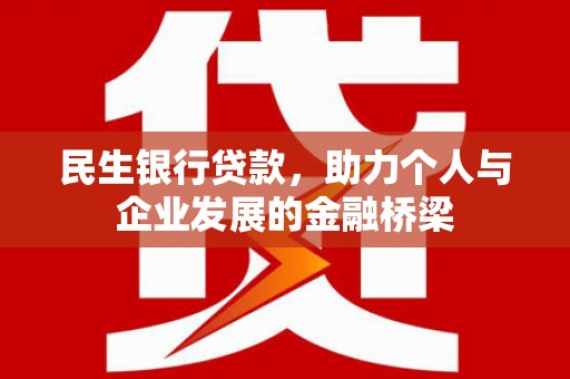 玛曲民生银行贷款，助力个人与企业发展的金融桥梁