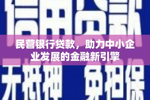 玛曲民营银行贷款，助力中小企业发展的金融新引擎