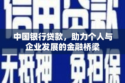 玛曲中国银行贷款，助力个人与企业发展的金融桥梁