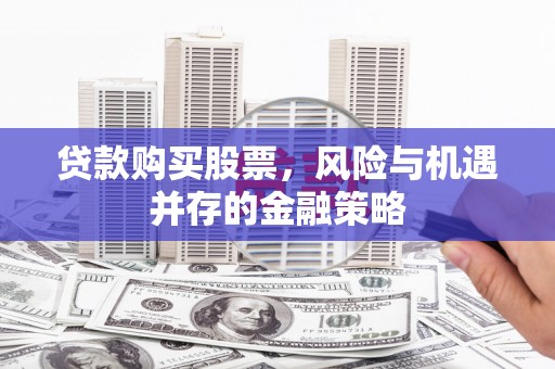 玛曲贷款购买股票，风险与机遇并存的金融策略