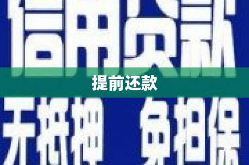 玛曲提前还款