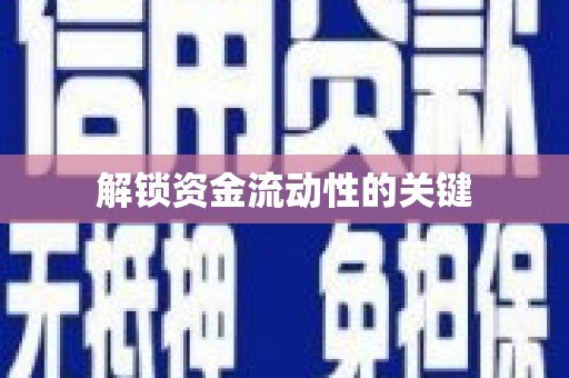 玛曲解锁资金流动性的关键