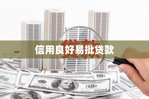 玛曲信用良好易批贷款