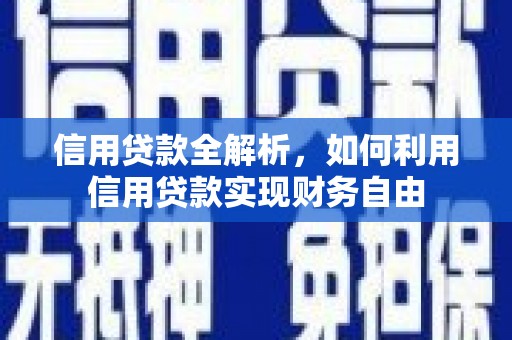 玛曲信用贷款全解析，如何利用信用贷款实现财务自由