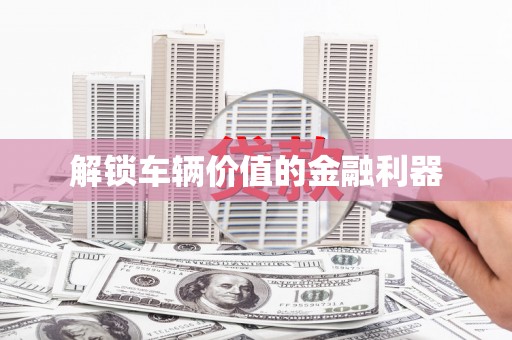 玛曲解锁车辆价值的金融利器