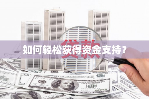玛曲如何轻松获得资金支持？